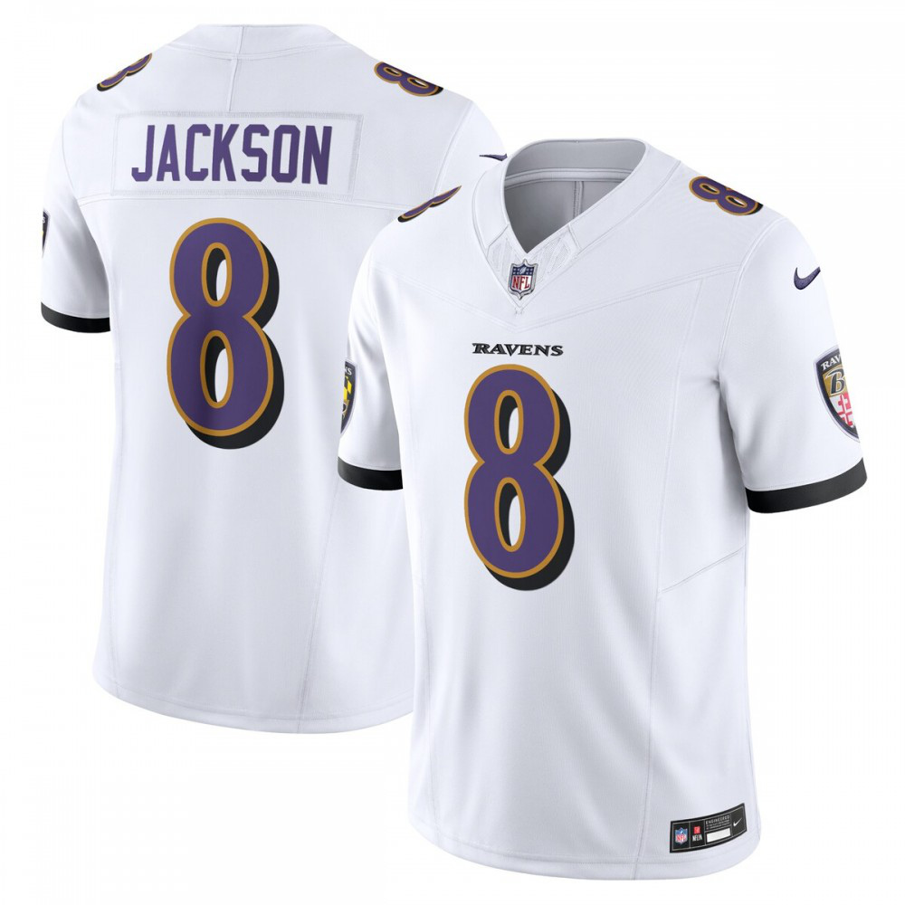 Lamar Jackson Baltimore Ravens Nike Vapor F.U.S.E. Limited Jersey - White-GridironStore